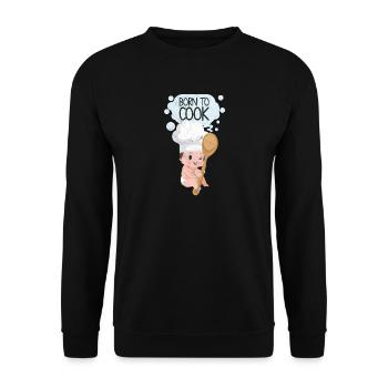 Chef Chef Gift Cook Saying Kitchen Cooking Spoon - Unisex Sweatshirt - black - Front - Alina (178cm) & Michal (187cm)