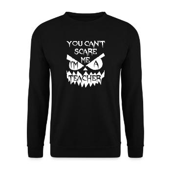 T-shirt effrayant effrayant de professeur d'halloween drôle - Sweat-shirt Unisexe - noir - Devant - Alina (178cm) & Michal (187cm)