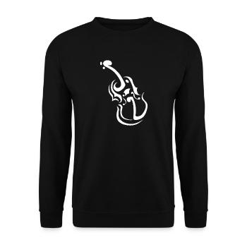 Notes de violon - Sweat-shirt Unisexe - noir - Devant - Alina (178cm) & Michal (187cm)