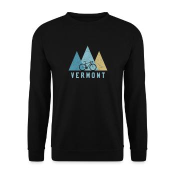 Vermont - Vintage Retro Bicycle Road Bike - Unisex Sweatshirt - black - Front - Alina (178cm) & Michal (187cm)