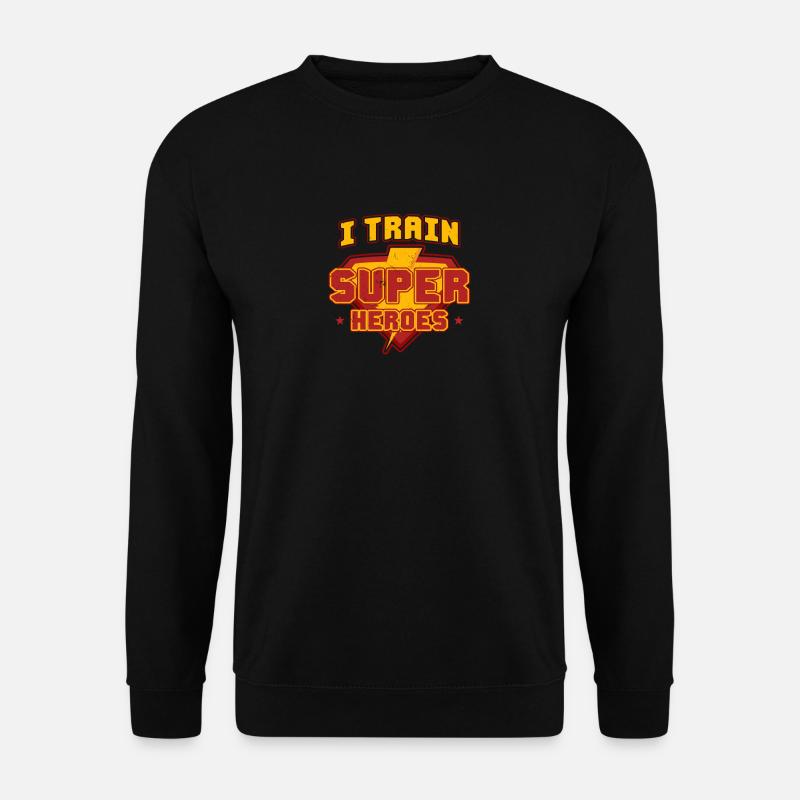 Ich trainiere Superhelden - Unisex Pullover - Schwarz