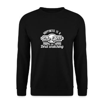 Le bonheur est un effet secondaire de l'observation des oiseaux - Sweat-shirt Unisexe - noir - Devant - Alina (178cm) & Michal (187cm)