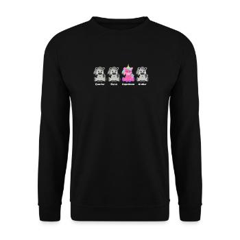 Licorne Appaloosa - Sweat-shirt Unisexe - noir - Devant - Alina (178cm) & Michal (187cm)
