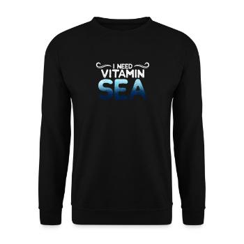 Vitamin Sea - Unisex Sweatshirt - black - Front - Alina (178cm) & Michal (187cm)