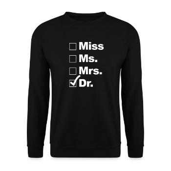 Choose Doctor - Unisex Sweatshirt - black - Front - Alina (178cm) & Michal (187cm)