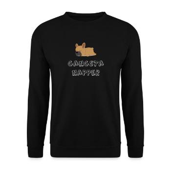 T-shirt pour chien endormi Gangsta Napper - Sweat-shirt Unisexe - noir - Devant - Alina (178cm) & Michal (187cm)