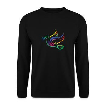 Colombe de la paix - Sweat-shirt Unisexe - noir - Devant - Alina (178cm) & Michal (187cm)