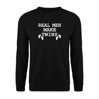 De vrais hommes font des jumeaux - Sweat-shirt Unisexe - noir - Devant - Alina (178cm) & Michal (187cm)