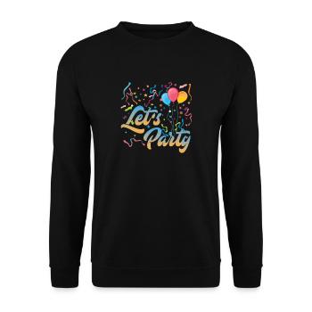 Let's party - Unisex Sweatshirt - black - Front - Alina (178cm) & Michal (187cm)