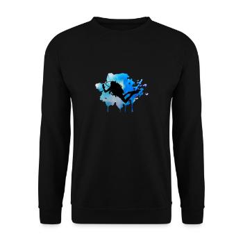 Taucher Diving Tauchsport T Shirt - Unisex Pullover - Schwarz - Vorne - Alina (178cm) & Michal (187cm)