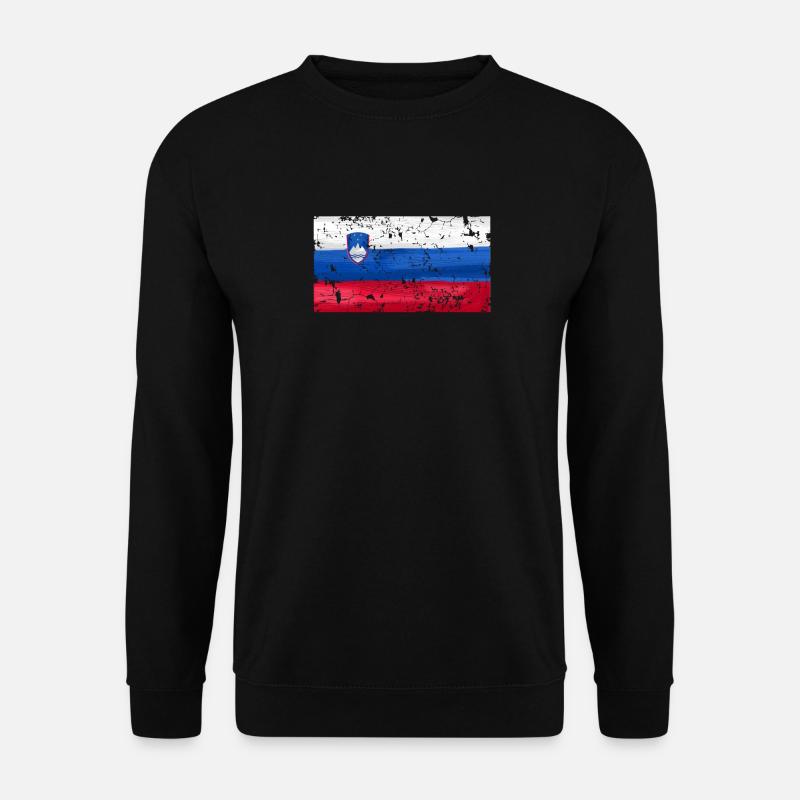 Slowenien Flagge - Unisex Pullover - Schwarz