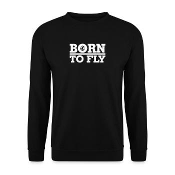 Born to Fly Shirt - Unisex Sweatshirt - black - Front - Alina (178cm) & Michal (187cm)