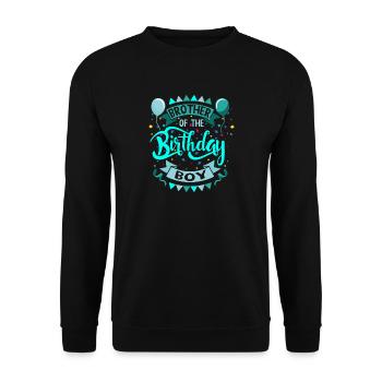 Frère du garçon d'anniversaire - Sweat-shirt Unisexe - noir - Devant - Alina (178cm) & Michal (187cm)