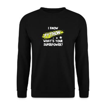 python - Unisex Sweatshirt - black - Front - Alina (178cm) & Michal (187cm)