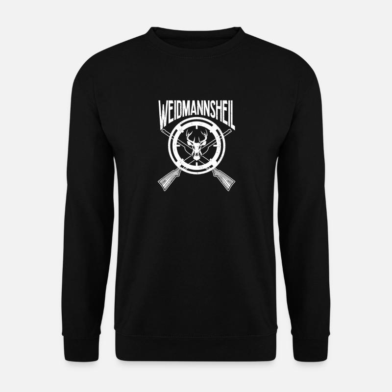 Weidmannsheil Jagd Jäger Gewehr - Unisex Pullover - Schwarz