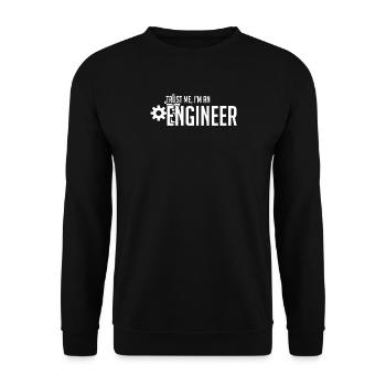 Ingenieur T-Shirt - Ingenieurin - Vertrauen - Unisex Pullover - Schwarz - Vorne - Alina (178cm) & Michal (187cm)