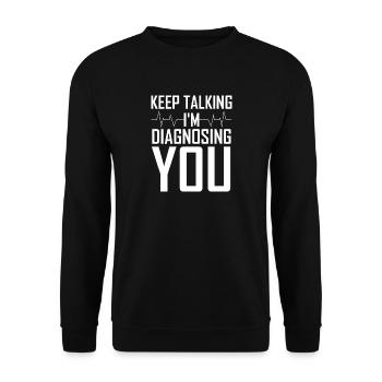 psychology - Unisex Sweatshirt - black - Front - Alina (178cm) & Michal (187cm)
