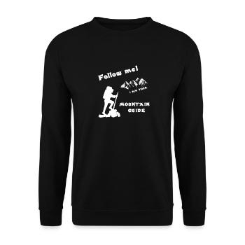 Follow me - Unisex Sweatshirt - black - Front - Alina (178cm) & Michal (187cm)