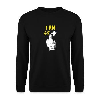 Turning 50 gift - Unisex Sweatshirt - black - Front - Alina (178cm) & Michal (187cm)
