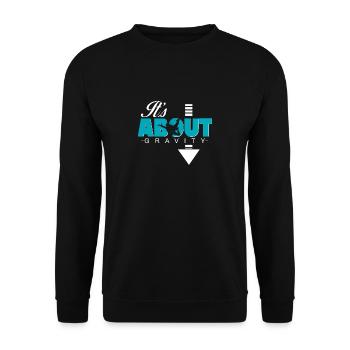 C'est juste un cadeau de gravité - Sweat-shirt Unisexe - noir - Devant - Alina (178cm) & Michal (187cm)