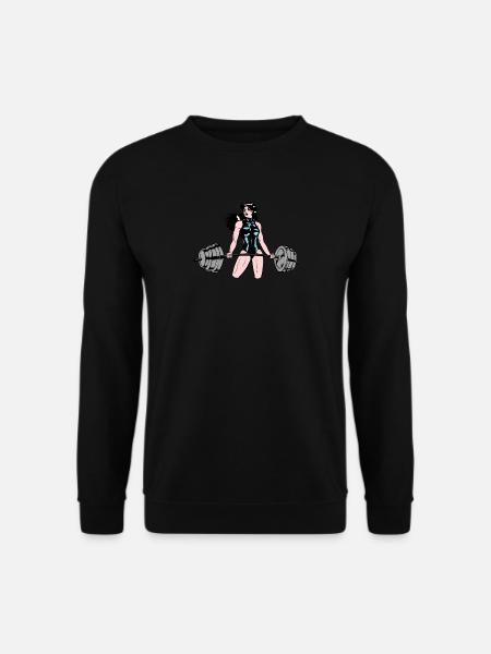 Powerlifting Frauen Power Starke Frau Kreuzheben - Unisex Pullover - Schwarz