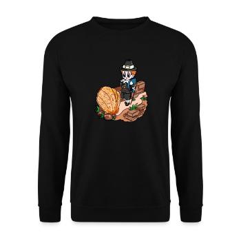 Camino de Santiago Way of St. James hikers pilgrims - Unisex Sweatshirt - black - Front - Alina (178cm) & Michal (187cm)