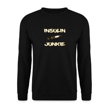 Diabetes Insulin Syringe Sick Help Blood Gift - Unisex Sweatshirt - black - Front - Alina (178cm) & Michal (187cm)