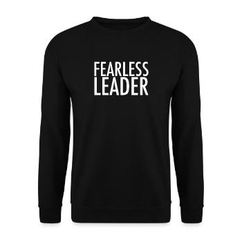 Fearless Leader - Unisex Pullover - Schwarz - Vorne - Alina (178cm) & Michal (187cm)