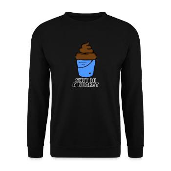 SHIT IN A BUCKET - Unisex Sweatshirt - black - Front - Alina (178cm) & Michal (187cm)