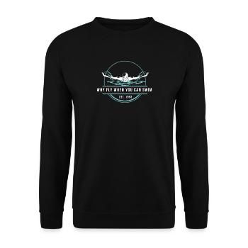 natation - Sweat-shirt Unisexe - noir - Devant - Alina (178cm) & Michal (187cm)