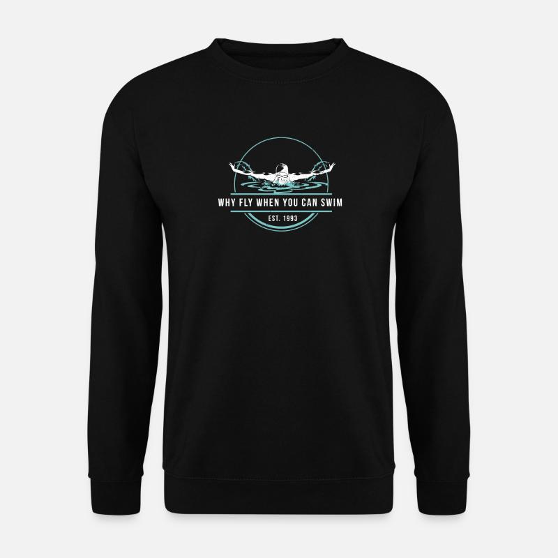 Schwimmen - Unisex Pullover - Schwarz