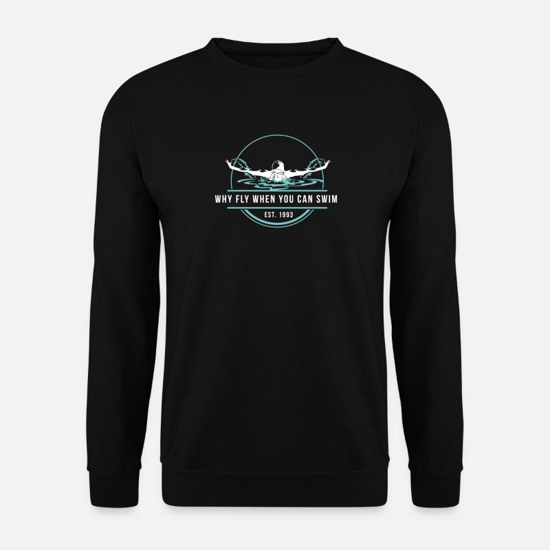 Schwimmen Lustige Sprueche Geschenkidee - Unisex Pullover - Schwarz