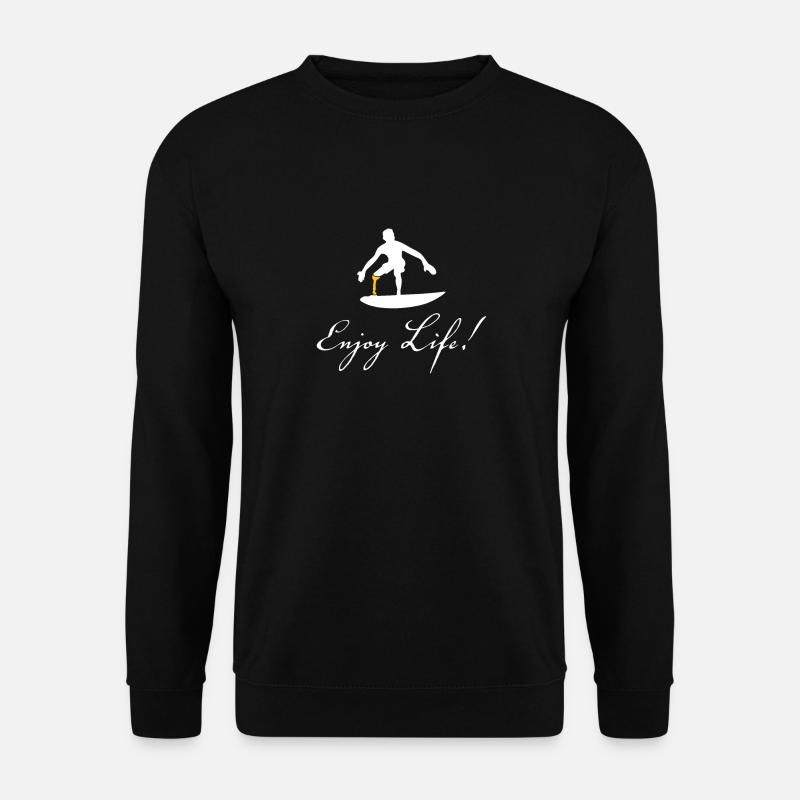 Surfer mit Prothese - Unisex Pullover - Schwarz
