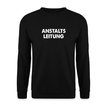 anstalts leitung - Unisex Pullover - Schwarz - Vorne - Alina (178cm) & Michal (187cm)