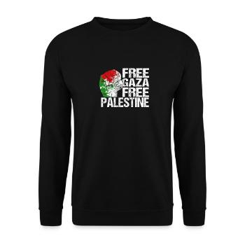 Free Gaza Free Palestine - Sweat-shirt Unisexe - noir - Devant - Alina (178cm) & Michal (187cm)