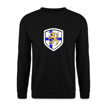 Idée cadeau: emblème de la Finlande - Sweat-shirt Unisexe - noir - Devant - Alina (178cm) & Michal (187cm)