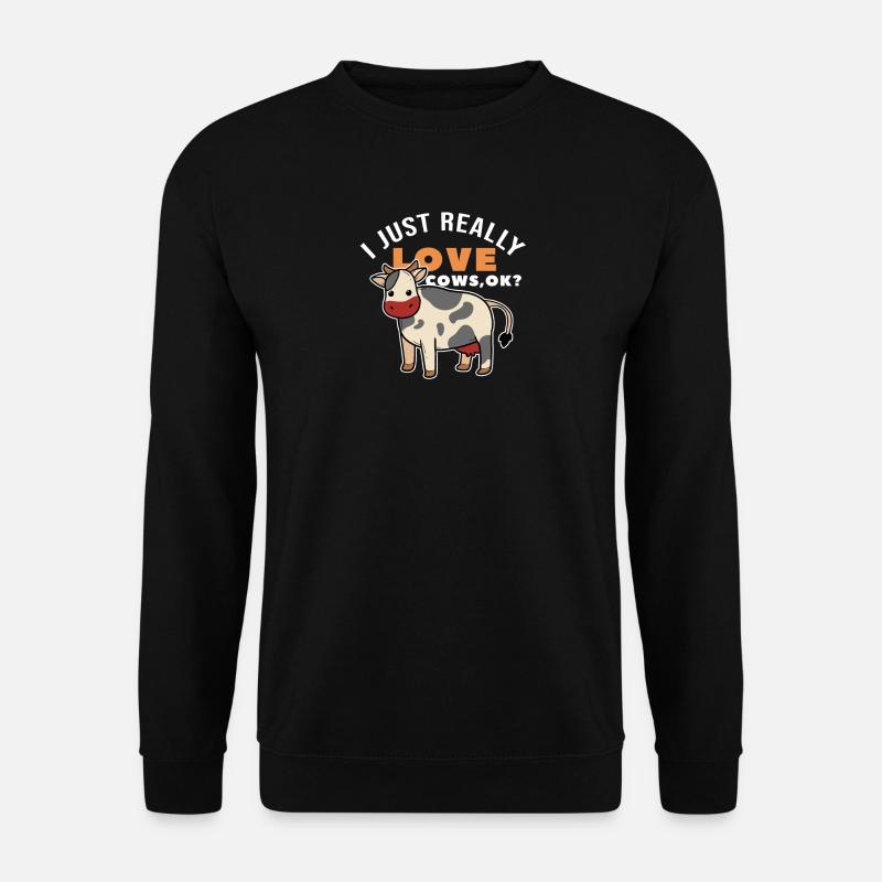 Bauernhof Kühe Farm Melken Tiere - Unisex Pullover - Schwarz