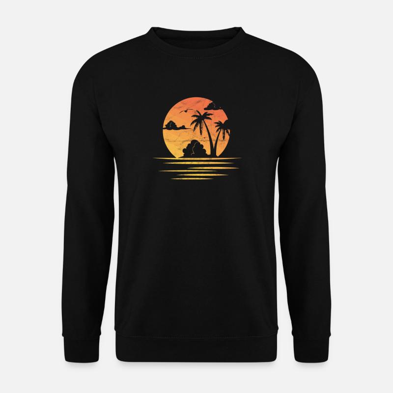 Palmen Strand Meer Karibik Geschenk Urlaub Sonne - Unisex Pullover - Schwarz