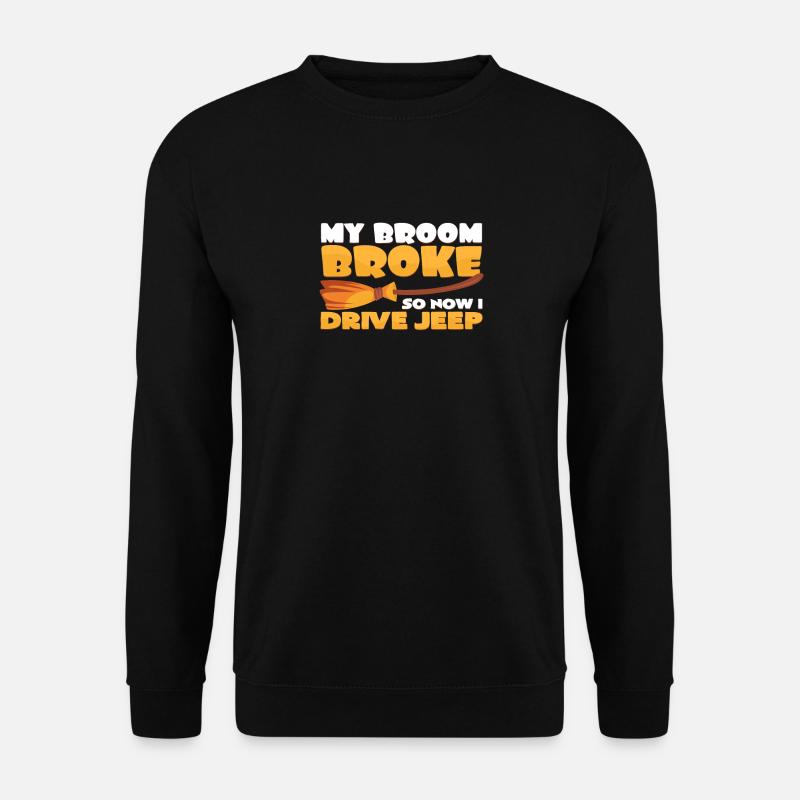 Halloween Hexenbesen - Unisex Pullover - Schwarz