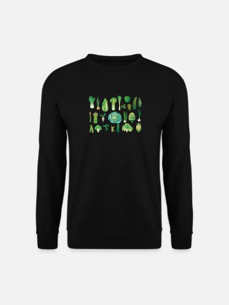 Alle soorten groene groenten - Uniseks sweater - zwart