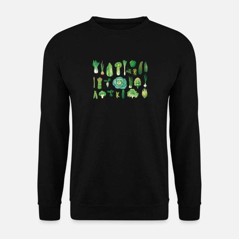 Alle Arten von grünem Gemüse - Unisex Pullover - Schwarz