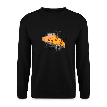 Un morceau de pizza Un cadeau de Noël pour les enfants - Sweat-shirt Unisexe - noir - Devant - Alina (178cm) & Michal (187cm)