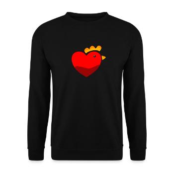 Hühner Henne Hahn Hühnerhalter Ei Küken Kleintier - Unisex Pullover - Schwarz - Vorne - Alina (178cm) & Michal (187cm)