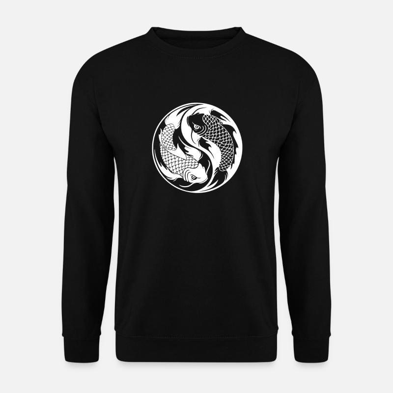 Yin Yang Fisch - Unisex Pullover - Schwarz