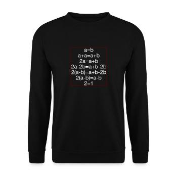 mathematician - Unisex Sweatshirt - black - Front - Alina (178cm) & Michal (187cm)