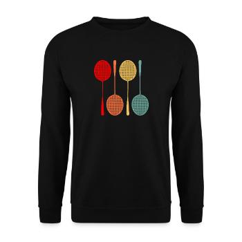 badminton - Unisex Sweatshirt - black - Front - Alina (178cm) & Michal (187cm)