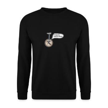 Einrad - Unisex Pullover - Schwarz - Vorne - Alina (178cm) & Michal (187cm)