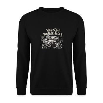Hot Rod Vintage - Sweat-shirt Unisexe - noir - Devant - Alina (178cm) & Michal (187cm)