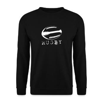 Conception de ballon de rugby - Sweat-shirt Unisexe - noir - Devant - Alina (178cm) & Michal (187cm)