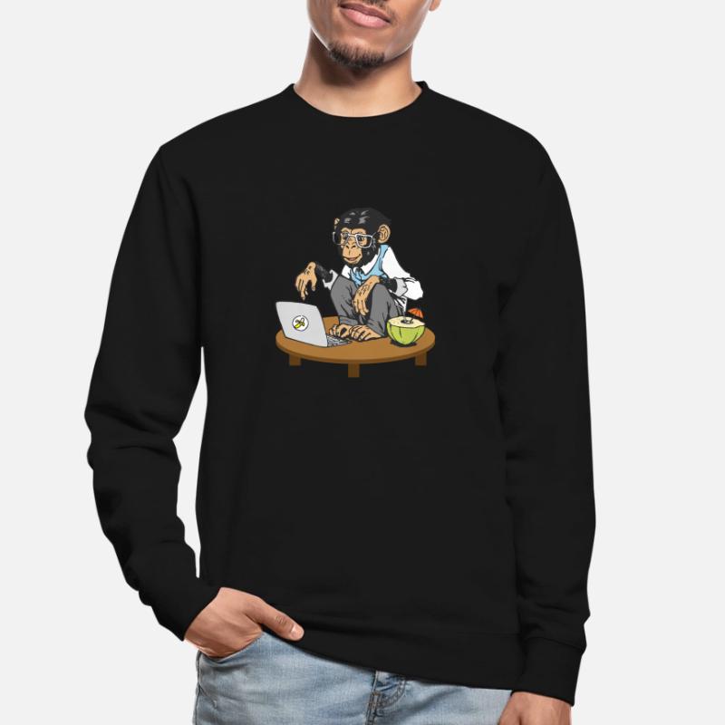 Progammers Monkey Code Monkey Coding Monkeys Unisex Sweatshirt